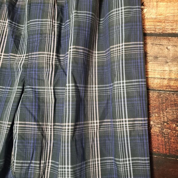 NEW Byford Of London Mens Size M Combed Cotton Blue Plaid Pajama Lounge Pants - Picture 3 of 6